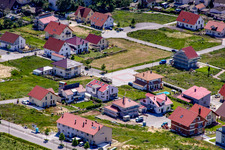 On the high trail in Kandel in the state Rhineland-Palatinate, Germany seen from above