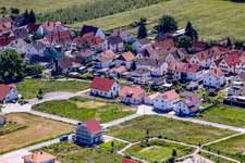 On the high trail in Kandel in the state Rhineland-Palatinate, Germany viewn from the air