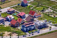 On the high trail in Kandel in the state Rhineland-Palatinate, Germany from the drone perspective