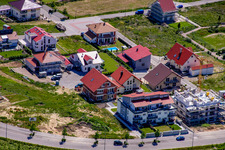 On the high trail in Kandel in the state Rhineland-Palatinate, Germany from a drone