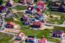 On the high trail in Kandel in the state Rhineland-Palatinate, Germany from the plane