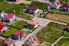 On the high trail in Kandel in the state Rhineland-Palatinate, Germany from a drone