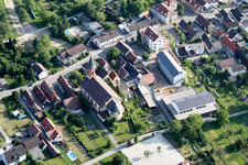 Aerial view of Church Cross Elevation in Steinmauern in the state Baden-Wuerttemberg, Germany