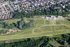 Gliding field on the airfield of Segelfluggelaende Rastatt-Baldenau in Rastatt in the state Baden-Wurttemberg, Germany
