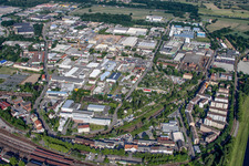 Lochfeldstr industrial area in Rastatt in the state Baden-Wuerttemberg, Germany