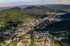 Rheinstrasse from the southwest in the district Oos in Baden-Baden in the state Baden-Wuerttemberg, Germany
