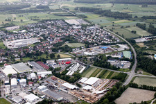 Industrial and commercial area West in Buehl in the state Baden-Wurttemberg