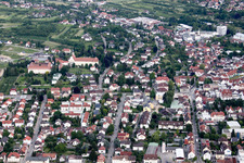 Town View of the streets and houses of the residential areas in Buehl in the state Baden-Wurttemberg