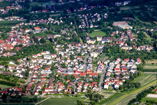 From the west in Sasbach in the state Baden-Wuerttemberg, Germany