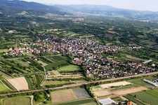 From the northwest in the district Önsbach in Achern in the state Baden-Wuerttemberg, Germany