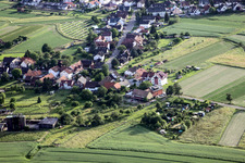 Aerial view of From the northeast in the district Sand in Willstätt in the state Baden-Wuerttemberg, Germany