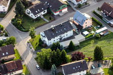 Aerial photograpy of Gartenstr in the district Sand in Willstätt in the state Baden-Wuerttemberg, Germany