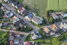 Oblique view of Gartenstr in the district Sand in Willstätt in the state Baden-Wuerttemberg, Germany