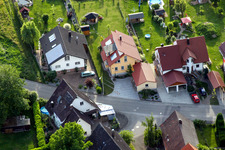 Aerial photograpy of Eichhofstr in the district Sand in Willstätt in the state Baden-Wuerttemberg, Germany