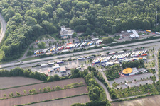 Motorway service station in the district Urloffen in Appenweier in the state Baden-Wuerttemberg, Germany