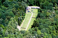 Ensemble of bow-shooting sports ground of Bogensport Verein Kandel in Kandel in the state Rhineland-Palatinate, Germany