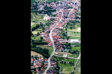 Oblique view of Niederlauterbach in the state Bas-Rhin, France
