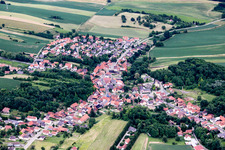Neewiller-près-Lauterbourg in the state Bas-Rhin, France from the plane