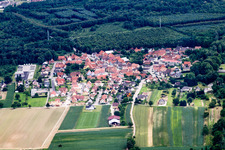 Schaffhouse-près-Seltz in the state Bas-Rhin, France from above