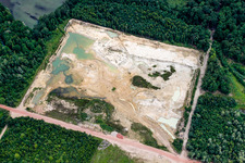 Site and tailings area of the gravel mining in Kesseldorf in Grand Est, France