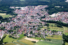 Aerial photograpy of Soufflenheim in the state Bas-Rhin, France