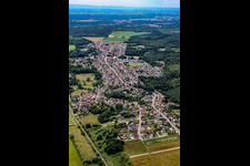 Aerial view of Schirrhoffen in the state Bas-Rhin, France