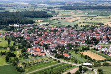 Aerial photograpy of District Wagshurst in Achern in the state Baden-Wuerttemberg, Germany