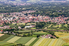 Aerial view of From the northwest in Renchen in the state Baden-Wuerttemberg, Germany