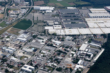 Industrial park with Heidelberg printing machines in the district Frauenweiler in Wiesloch in the state Baden-Wuerttemberg, Germany