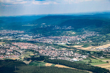 Oblique view of District Sankt Ilgen in Leimen in the state Baden-Wuerttemberg, Germany