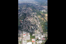 Aerial view of From the south in the district Sankt Ilgen in Leimen in the state Baden-Wuerttemberg, Germany