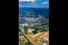 City from the south in Leimen in the state Baden-Wuerttemberg, Germany