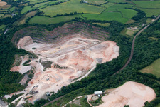 Oblique view of Abbotskerswell in the state England, Great Britain