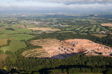 Aerial photograpy of Kingskerswell in the state England, Great Britain