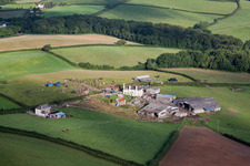 Aerial photograpy of Denbury in the state England, Great Britain