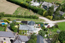 Ipplepen in the state England, Great Britain seen from above