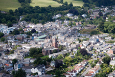 Berry Pomeroy in the state England, Great Britain from above