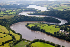 Riparian areas along the river mouth Dart in Kingswear in England, United Kingdom