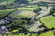 Totnes in the state England, Great Britain from above