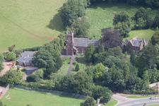 Bird's eye view of Totnes in the state England, Great Britain