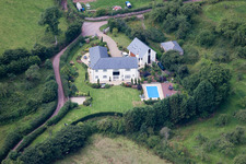 Kingskerswell in the state England, Great Britain from a drone