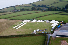 Aerial photograpy of Strete in the state England, Great Britain