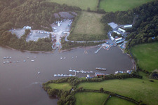 Aerial view of Galmpton in the state England, Great Britain