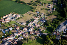 Aerial photograpy of Semur-en-Vallon in the state Sarthe, France