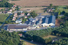 Métaseval in Semur-en-Vallon in the state Sarthe, France from above
