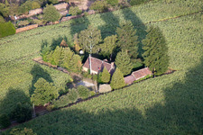 Semur-en-Vallon in the state Sarthe, France out of the air
