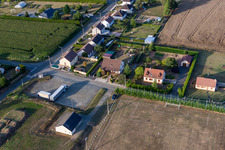 Semur-en-Vallon in the state Sarthe, France seen from above