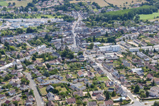 Vibraye in the state Sarthe, France from above