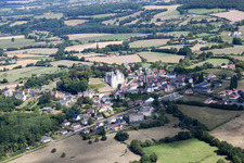 Aerial view of Montmirail in the state Sarthe, France