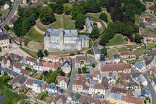 Montmirail in the state Sarthe, France from above